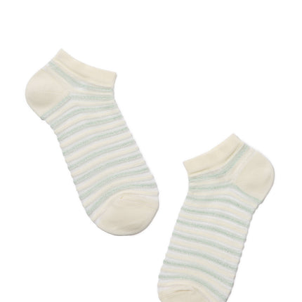 Conte Active #17S-71SP(123) - 1 pair Cropped Cotton Women's Socks with Lurex