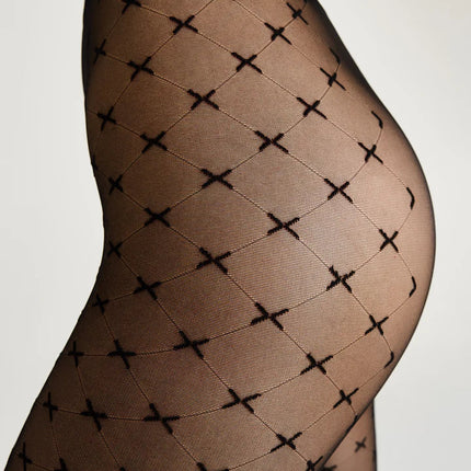 Conte Cross 20 Den - Fantasy Women's Tights with Cross Pattern (23S-69SP)