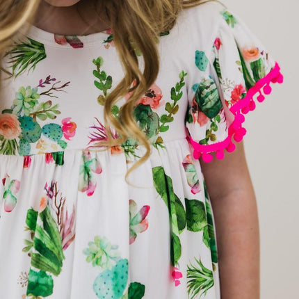 Cute Cactus Pom Pom Dress