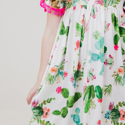 Cute Cactus Pom Pom Dress