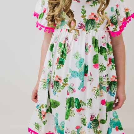 Cute Cactus Pom Pom Dress