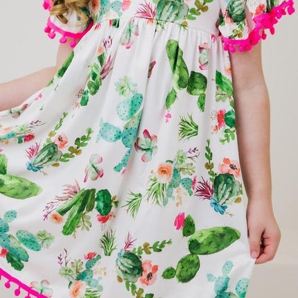 Cute Cactus Pom Pom Dress
