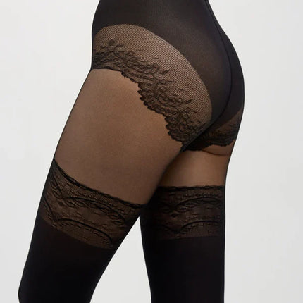 Conte Delight 50 Den - Fantasy Women's Tights with a pattern "imitation stockings with openwork slimming panties" (16S-129SP)