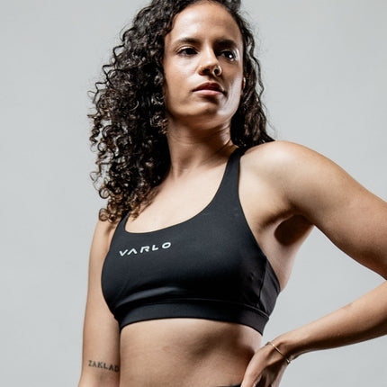 Women's SOHO Cross Back Sports Bra (Black)