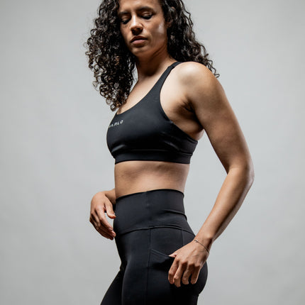 Women's SOHO Cross Back Sports Bra (Black)