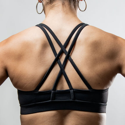 Women's SOHO Cross Back Sports Bra (Black)