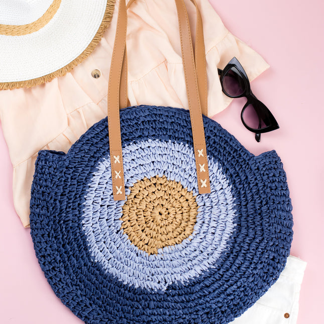 Straw Circle Tote