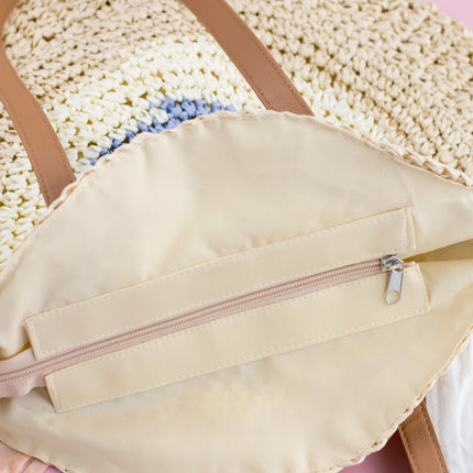 Straw Circle Tote