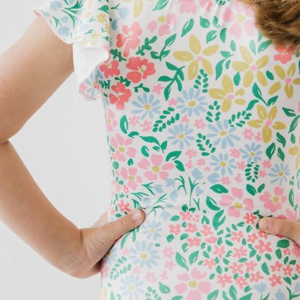 Daffodils S/S Flutter Sleeve Leotard