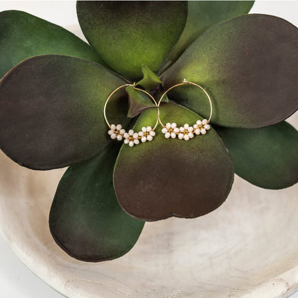 Daisy gold earrings