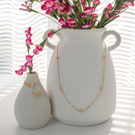 Daisy gold earrings
