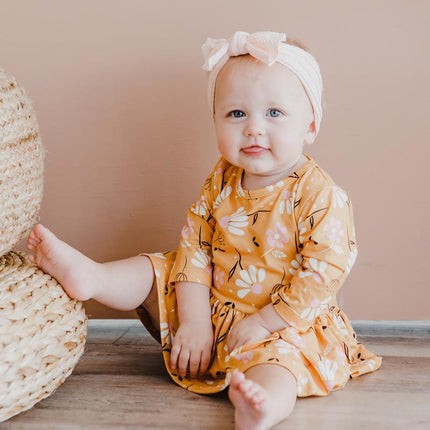 Dandelions in Fall 3/4 Sleeve Twirl Bodysuit