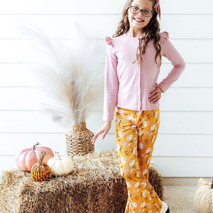 Dandelions in Fall Ribbed Velvet Bells