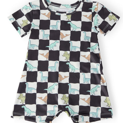 Dino Checkers S/S Shorty One-Piece