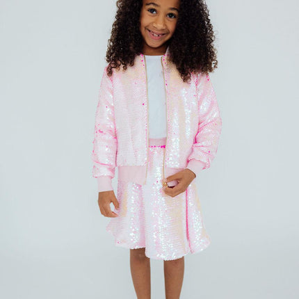 Diva Pink Flip Sequin Twirl Skort