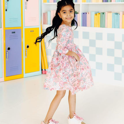 Dream Big Little One 3/4 Pocket Twirl Dress