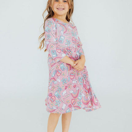 Dream Big Little One 3/4 Pocket Twirl Dress