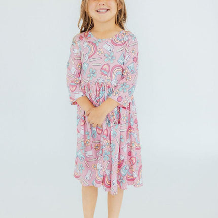 Dream Big Little One 3/4 Pocket Twirl Dress