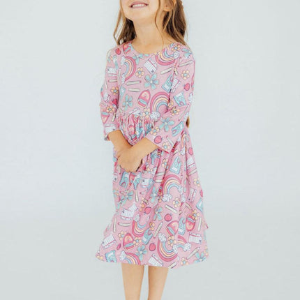 Dream Big Little One 3/4 Pocket Twirl Dress