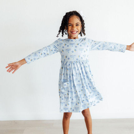 Dreidel Darling L/S Pocket Twirl Dress