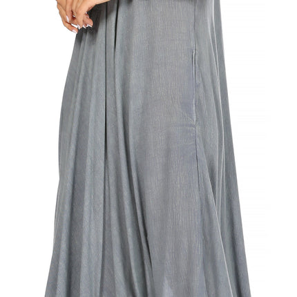 Sakkas Egan Women's Long Embroidered Caftan Dress / Cover Up With Embroidered Cap Sleeves