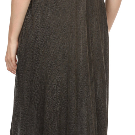 Sakkas Egan Women's Long Embroidered Caftan Dress / Cover Up With Embroidered Cap Sleeves