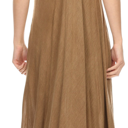 Sakkas Egan Women's Long Embroidered Caftan Dress / Cover Up With Embroidered Cap Sleeves