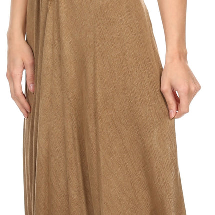 Sakkas Egan Women's Long Embroidered Caftan Dress / Cover Up With Embroidered Cap Sleeves