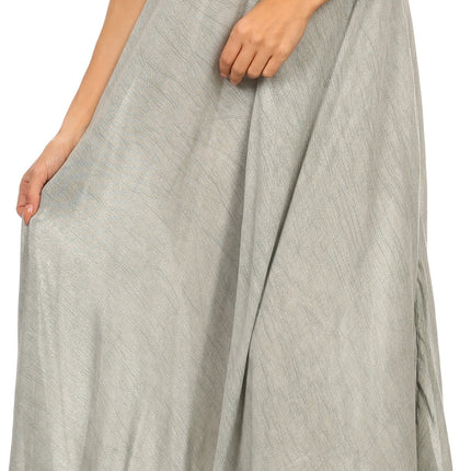 Sakkas Egan Women's Long Embroidered Caftan Dress / Cover Up With Embroidered Cap Sleeves
