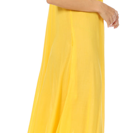 Sakkas Egan Women's Long Embroidered Caftan Dress / Cover Up With Embroidered Cap Sleeves