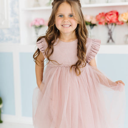 Dusty Pink Shimmer Tutu Dress