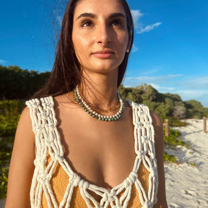 Pure Gemstone + Pearl || Necklace