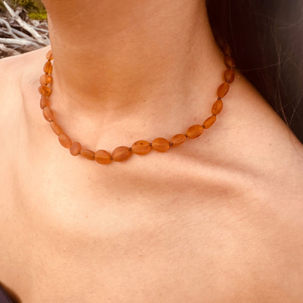 Raw Cognac Baltic Amber || Classic || Necklace