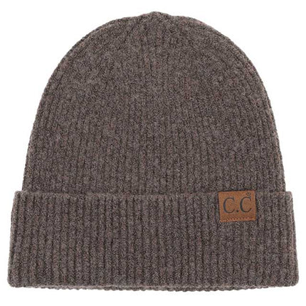 C.C Soft Recycled Fine Yarn Cuff Beanie Hats