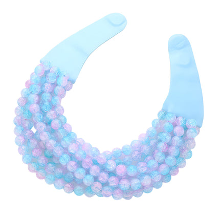 Women's Chunky Multi-Strand Beaded Statement Necklace with Magnetic Clasp