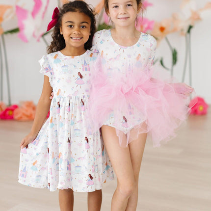 Fairy Princess Flutter Sleeve Twirl Dress