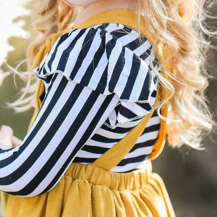 Mustard Faux Suede Pinafore