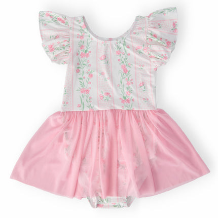 Fancy Florals S/S Twirl Leotard