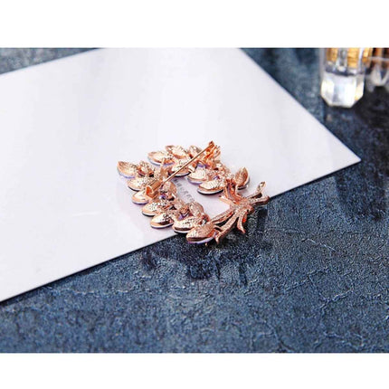 Bauhinia Flower Brooch – Sparkling Rhinestone Alloy Accessory