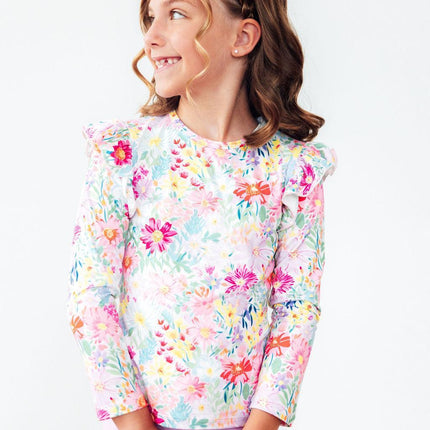 Field of Flowers L/S Ruffle Tee