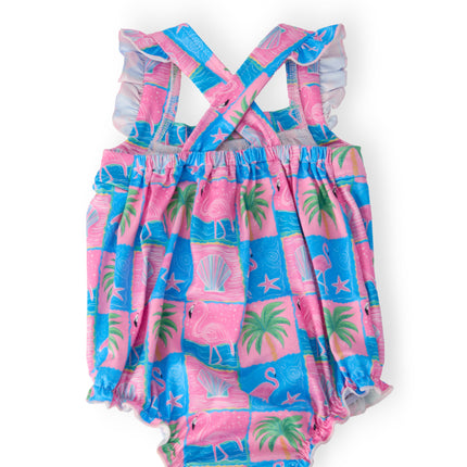 Flock Star Ruffle Cross Back Romper