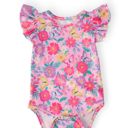 Fluttering Garden S/S Flutter Bodysuit