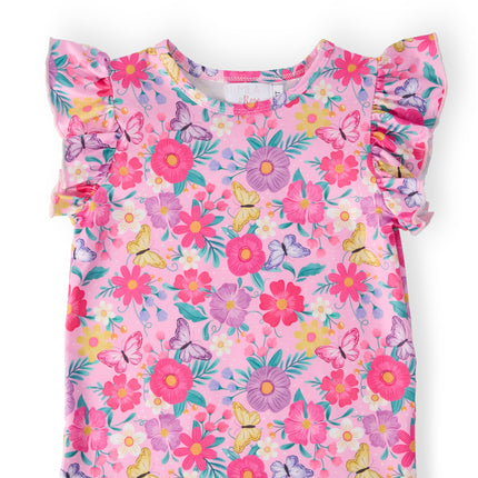 Fluttering Garden S/S Ruffle Tee