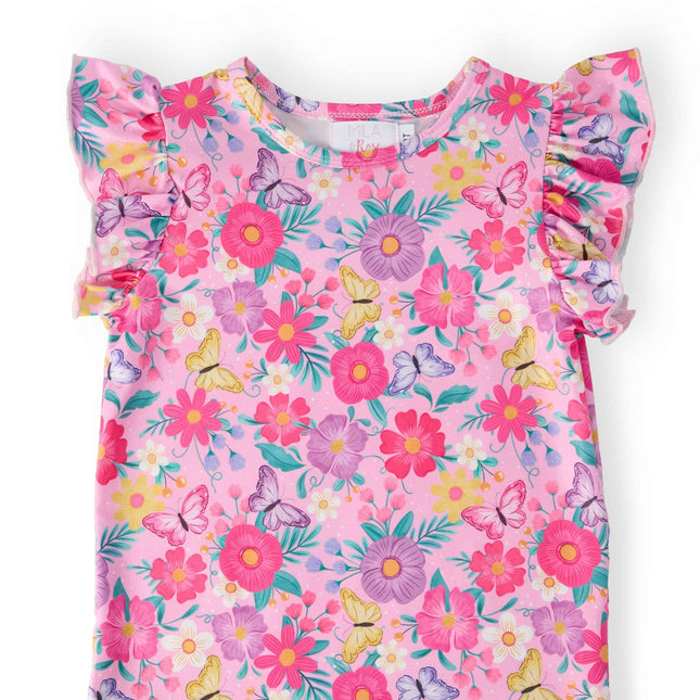Fluttering Garden S/S Ruffle Tee