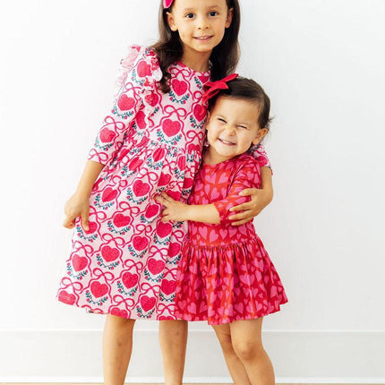 Hearts & Hugs 3/4 Sleeve Twirl Bodysuit