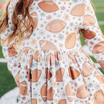 Football Friday L/S Pocket Twirl Dress
