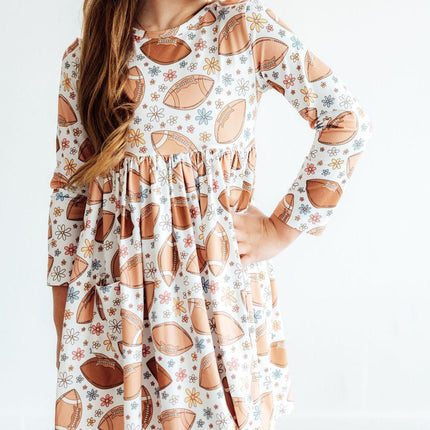 Football Friday L/S Pocket Twirl Dress