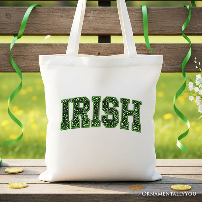 Irish Sequin Imitation Canvas Tote Bag, Festive St Patricks Day Gift Bag - Dashing Nova