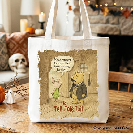 Edgar Allan Winnie-the-Pooh Tote Bag, 1926 A.A. Milne Vintage Halloween Mystery Tale Gift Shopper - Dashing Nova