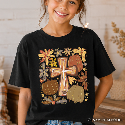 Kids Fall Blessings T-Shirt, Autumn Christian Faith Tee for Youth - Dashing Nova